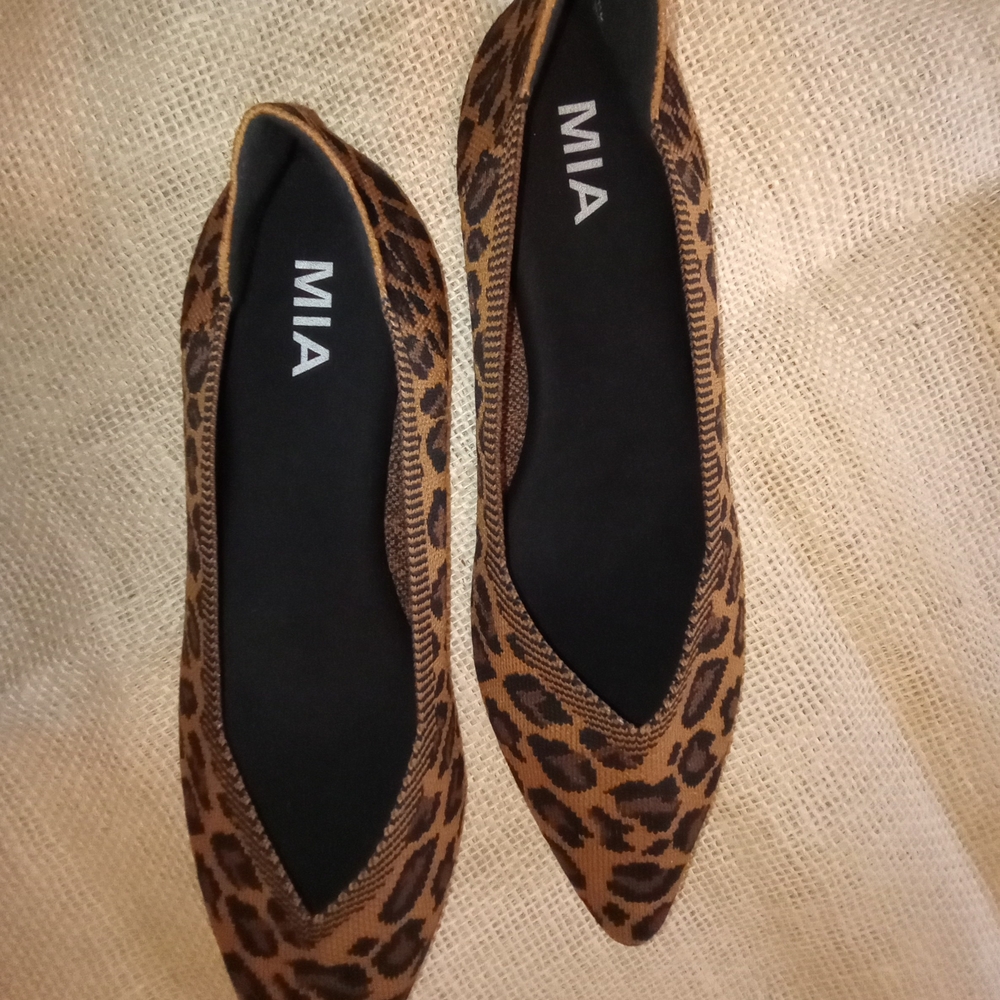 MIA Brown Leopard Print "IZZY" Flats
